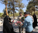 برگزاری مراسم غبارروبی از مزار شهدای دانشگاه علامه طباطبائی در گلزار شهدای بهشت زهرا