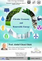 وبینار علمی با عنوان Circular Economy and Renewable Energy برگزار می شود
