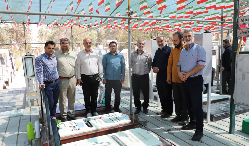 برگزاری مراسم غبارروبی از مزار شهدای دانشگاه علامه طباطبائی در گلزار شهدای بهشت زهرا